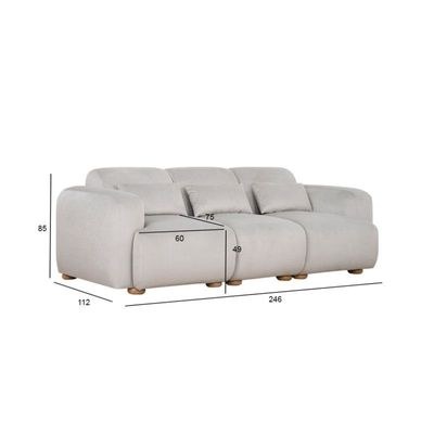 The DEVINE 6 Seater Sofa Set Luxurious Design with Premium Fabric Best For Living Room | For Hotel | Wooden Base - Image 4