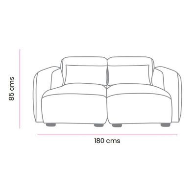 The DEVINE 2 Seater Sofa Luxurious Design with Premium Fabric Best For Living Room | For Hotel | Wooden Base - Image 3