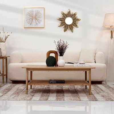 The DELLA 3 Seater Sofa Luxurious Design with Premium Fabric Best For Living Room | For Hotel | Wooden Base