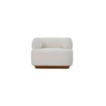The DELLA Single Seater Sofa Luxurious Design with Premium Fabric Best For Living Room | For Hotel | Wooden Base