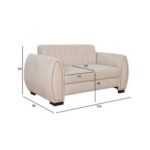 The LUCIA 2 Seater Sofa Luxurious Design with Premium Fabric Best For Living Room | For Hotel | Wooden Base