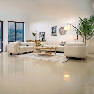 The REFINE 6 Seater Sofa Set Luxurious Design with Premium Fabric Best For Living Room | For Hotel | Wooden Base