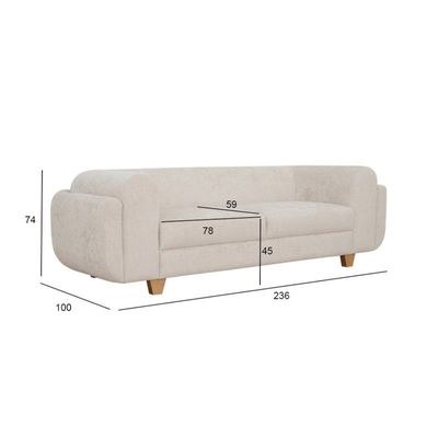 The REFINE 6 Seater Sofa Set Luxurious Design with Premium Fabric Best For Living Room | For Hotel | Wooden Base - Image 5