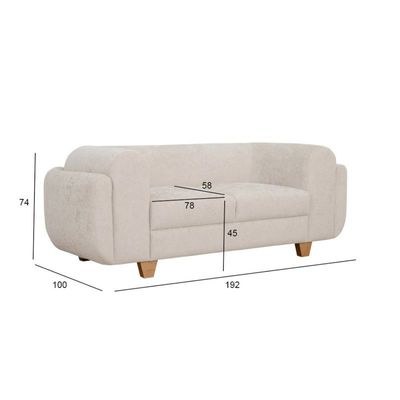 The REFINE 2 Seater Sofa Luxurious Design with Premium Fabric Best For Living Room | For Hotel | Wooden Base - Image 3