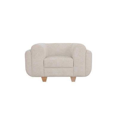 The REFINE Single Seater Sofa Luxurious Design with Premium Fabric Best For Living Room | For Hotel | Wooden Base