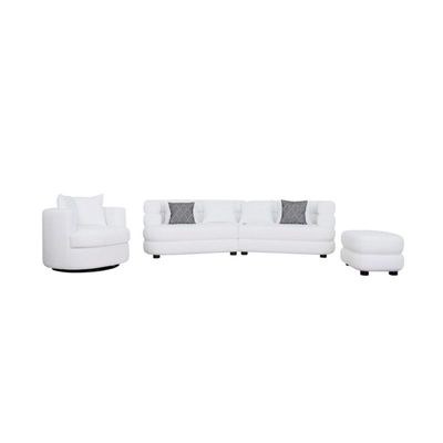 The VALENTINO 5 Seater Sofa Set Luxurious Design with Premium Fabric Best For Living Room | For Hotel | Wooden Base - Image 4