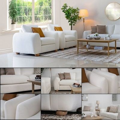 The LUSH 7 Seater Sofa Set Luxurious Design with Premium Fabric Best For Living Room | For Hotel | Wooden Base - Image 2