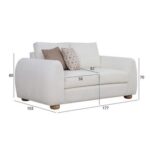 The LUSH 2 Seater Sofa Luxurious Design with Premium Fabric Best For Living Room | For Hotel | Wooden Base