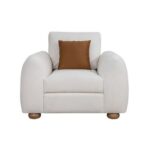 The LUSH Single Seater Sofa Luxurious Design with Premium Fabric Best For Living Room | For Hotel | Wooden Base