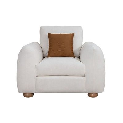 The LUSH Single Seater Sofa Luxurious Design with Premium Fabric Best For Living Room | For Hotel | Wooden Base
