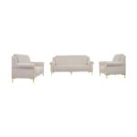 The ZARAH 6 Seater Sofa Set Luxurious Design with Premium Fabric Best For Living Room | For Hotel | Metal Base
