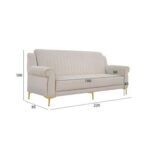 The ZARAH 6 Seater Sofa Set Luxurious Design with Premium Fabric Best For Living Room | For Hotel | Metal Base