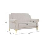 The ZARAH 2 Seater Sofa Luxurious Design with Premium Fabric Best For Living Room | For Hotel | Metal Base