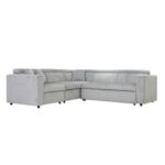 The BELL CORNER 4 Seater Sofa Set Luxurious Design with Premium Fabric Best For Living Room | For Hotel | Wooden Base
