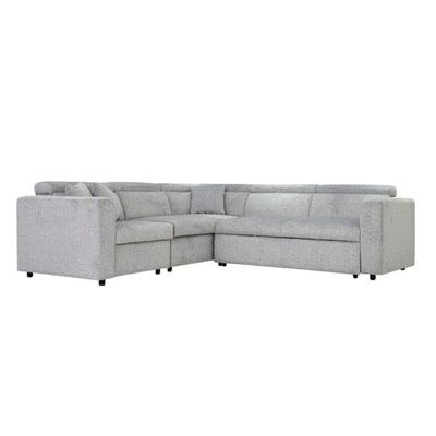 The BELL CORNER 4 Seater Sofa Set Luxurious Design with Premium Fabric Best For Living Room | For Hotel | Wooden Base - Image 4