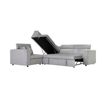 The BELL CORNER 4 Seater Sofa Set Luxurious Design with Premium Fabric Best For Living Room | For Hotel | Wooden Base - Image 5