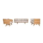 The CEDRO 7 Seater Sofa Set Luxurious Design with Premium Fabric Best For Living Room | For Hotel | Wooden Base