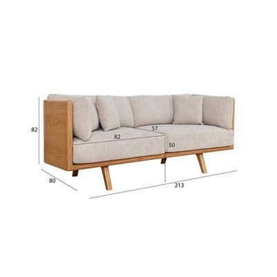 The CEDRO 7 Seater Sofa Set Luxurious Design with Premium Fabric Best For Living Room | For Hotel | Wooden Base - Image 4