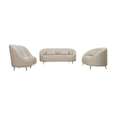 The CHELSEA 7 Seater Sofa Set Luxurious Design with Premium Fabric Best For Living Room | For Hotel | Metal Base - Image 3
