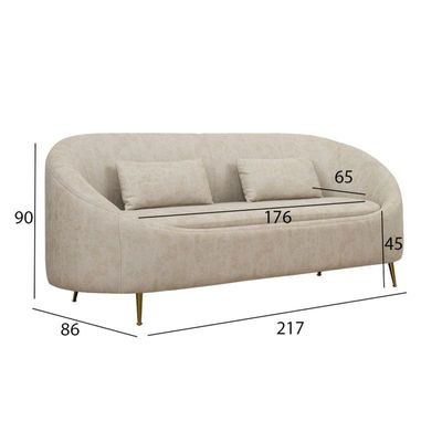 The CHELSEA 7 Seater Sofa Set Luxurious Design with Premium Fabric Best For Living Room | For Hotel | Metal Base - Image 4