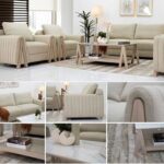 The CORA 7 Seater Sofa Set Luxurious Design with Premium Fabric Best For Living Room | For Hotel | Wooden Base