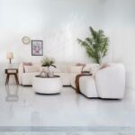 The DIAZ Corner Sofa Luxurious Design with Premium Fabric Best For Living Room | For Hotel | Wooden Base