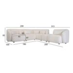 The DIAZ Corner Sofa Luxurious Design with Premium Fabric Best For Living Room | For Hotel | Wooden Base