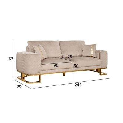 The FLOYD 7 Seater Sofa Set Luxurious Design with Premium Fabric Best For Living Room | For Hotel | Metal Base - Image 3