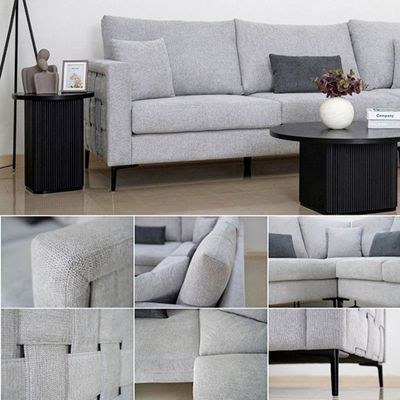 The FRANCINE 5 Seater Sofa Luxurious Design with Premium Fabric Best For Living Room | For Hotel | Metal Base - Image 2