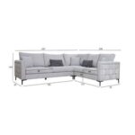 The FRANCINE 5 Seater Sofa Luxurious Design with Premium Fabric Best For Living Room | For Hotel | Metal Base