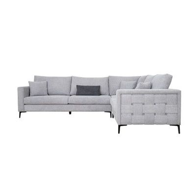 The FRANCINE 5 Seater Sofa Luxurious Design with Premium Fabric Best For Living Room | For Hotel | Metal Base - Image 4