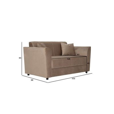 The LISBON 2 Seater Sofa Luxurious Design with Premium Fabric Best For Living Room | For Hotel | Plastic Leg - Image 3