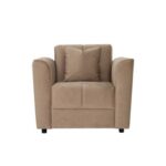The LISBON Single Seater Sofa Luxurious Design with Premium Fabric Best For Living Room | For Hotel | Plastic Leg
