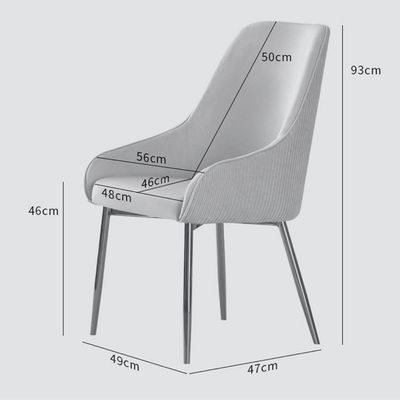 Echelon Modern Cafe Dining Chair Wih Metal Legs - Image 4