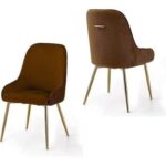 Echelon Modern Cafe Dining Chair Wih Metal Legs