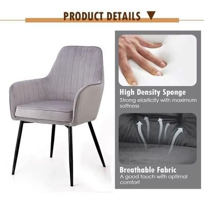 Grievous Modern Cafe Dining Chair Metal Legs - Image 3