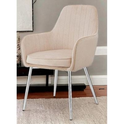 Aureate Modern Cafe Dining Chair Metal Legs