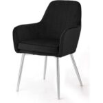 Aureate Modern Cafe Dining Chair Metal Legs