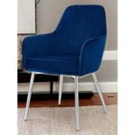 Aureate Modern Cafe Dining Chair Metal Legs