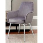 Aureate Modern Cafe Dining Chair Metal Legs