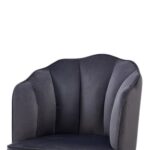 Fuzzy Modern Cafe Dining Chair Metal Legs