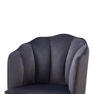 Fuzzy Modern Cafe Dining Chair Metal Legs - Image 3