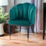 Fuzzy Modern Cafe Dining Chair Metal Legs