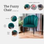 Fuzzy Modern Cafe Dining Chair Metal Legs