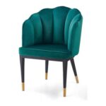 Fuzzy Modern Cafe Dining Chair Metal Legs