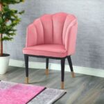 Fuzzy Modern Cafe Dining Chair Metal Legs