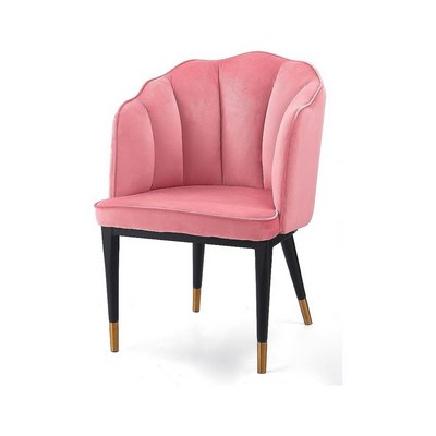 Fuzzy Modern Cafe Dining Chair Metal Legs - Image 3