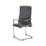 Modern Design Mesh Visitor Chair with Steel Metal Frame waiting Room Chair for Home Office & Hospital Color (GREY)