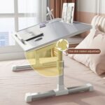 Quesera Laptop Bed Tray Desk,Portable Laptop Table Bed with Drawer and Adjustable Height - Grey
