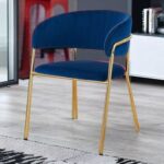 Tavern Modern Cafe Dining Chair Metal Legs